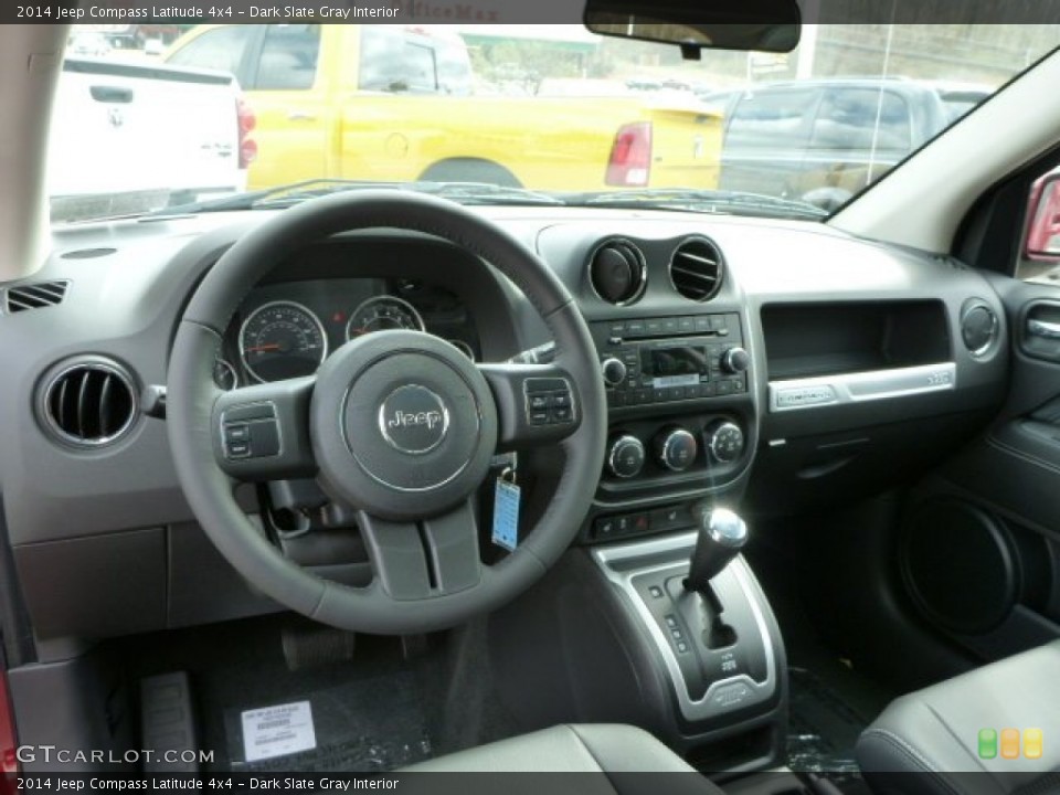 Dark Slate Gray Interior Dashboard for the 2014 Jeep Compass Latitude 4x4 #79813312