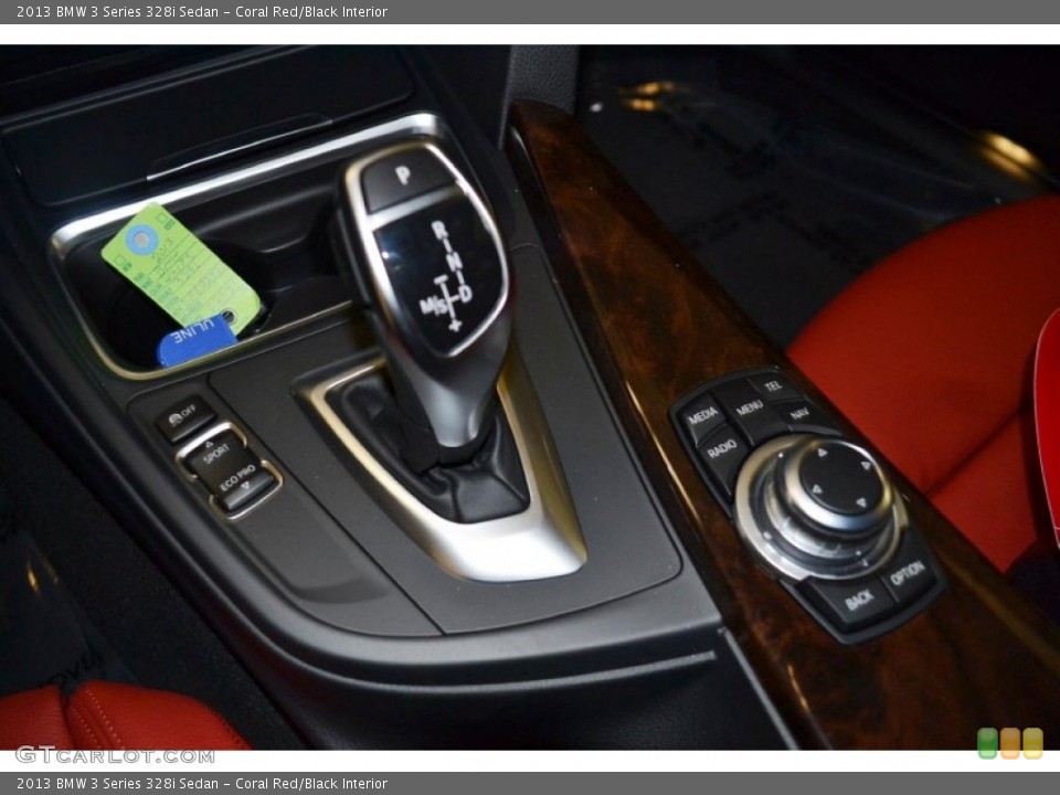 Coral Red/Black Interior Transmission for the 2013 BMW 3 Series 328i Sedan #79815114