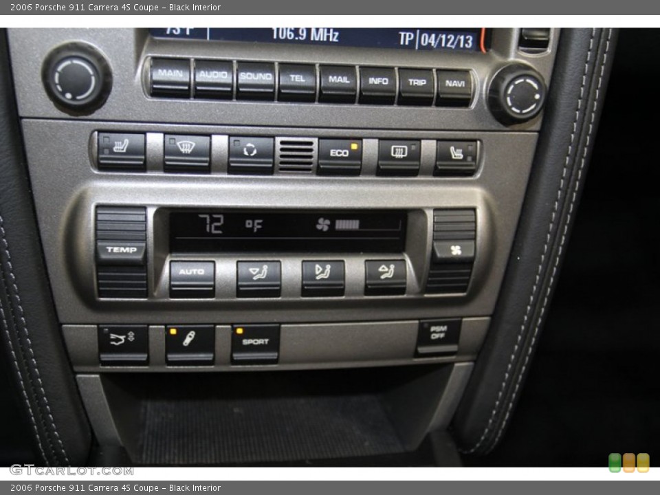 Black Interior Controls for the 2006 Porsche 911 Carrera 4S Coupe #79817599