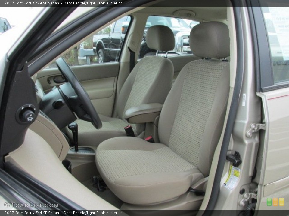 Dark Pebble/Light Pebble Interior Front Seat for the 2007 Ford Focus ZX4 SE Sedan #79818943