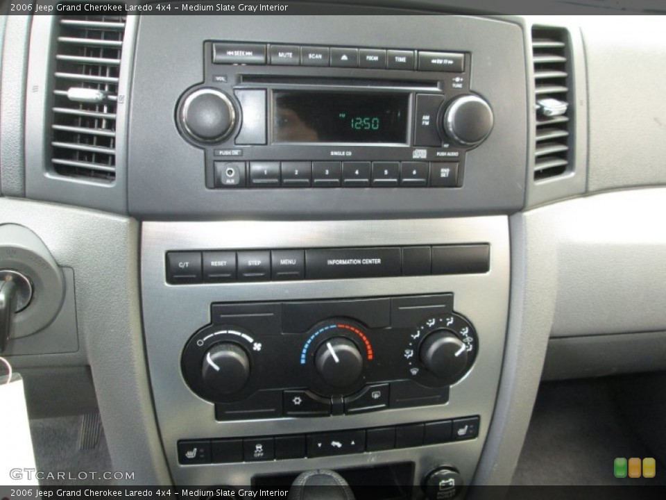Medium Slate Gray Interior Controls for the 2006 Jeep Grand Cherokee Laredo 4x4 #79819072