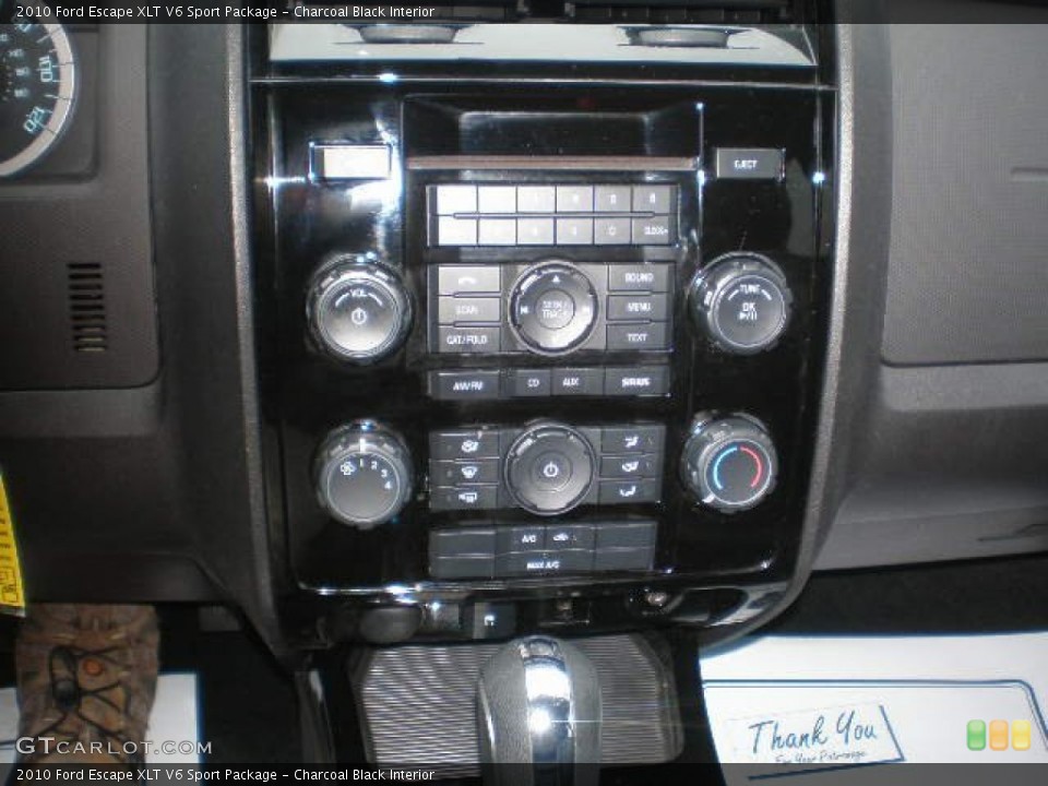 Charcoal Black Interior Controls for the 2010 Ford Escape XLT V6 Sport Package #79820952