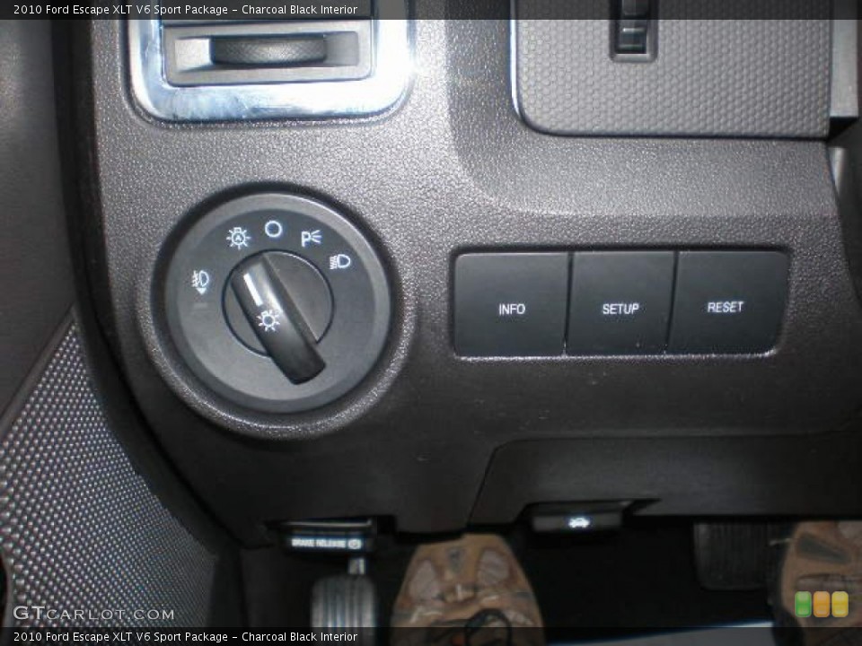 Charcoal Black Interior Controls for the 2010 Ford Escape XLT V6 Sport Package #79821033