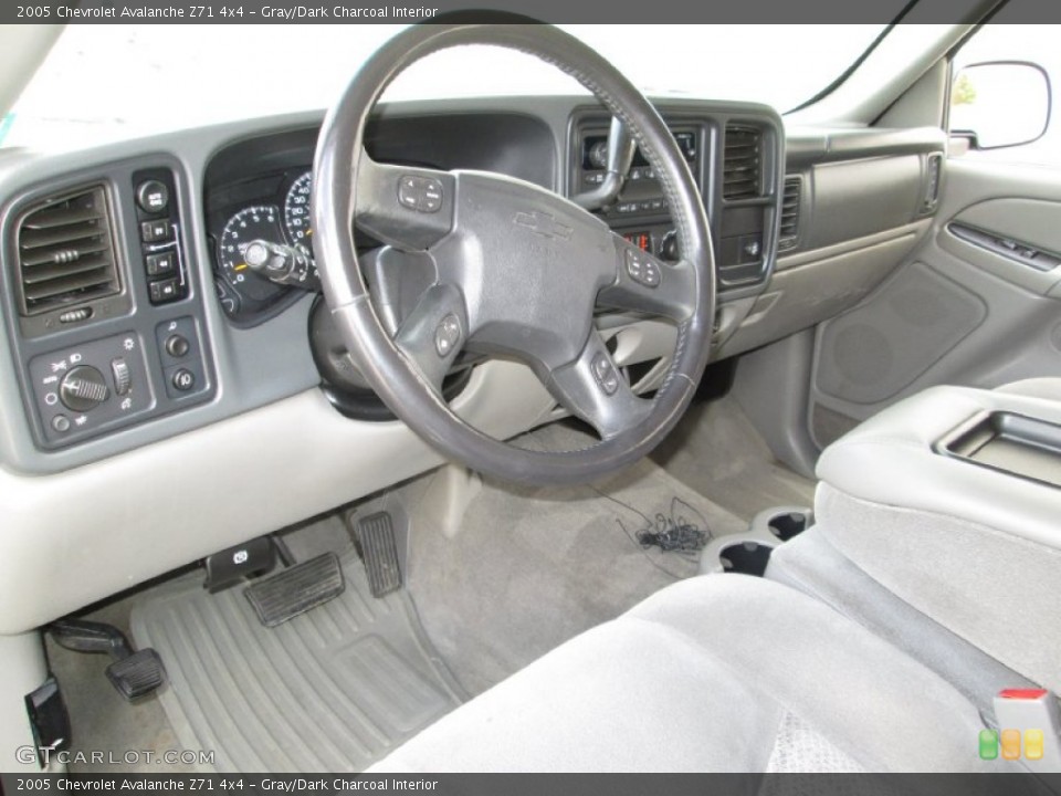 Gray/Dark Charcoal Interior Prime Interior for the 2005 Chevrolet Avalanche Z71 4x4 #79821076