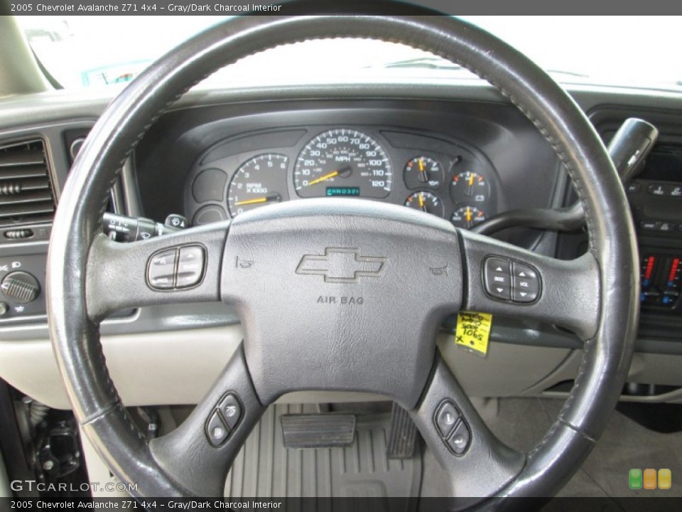 Gray/Dark Charcoal Interior Steering Wheel for the 2005 Chevrolet Avalanche Z71 4x4 #79821205