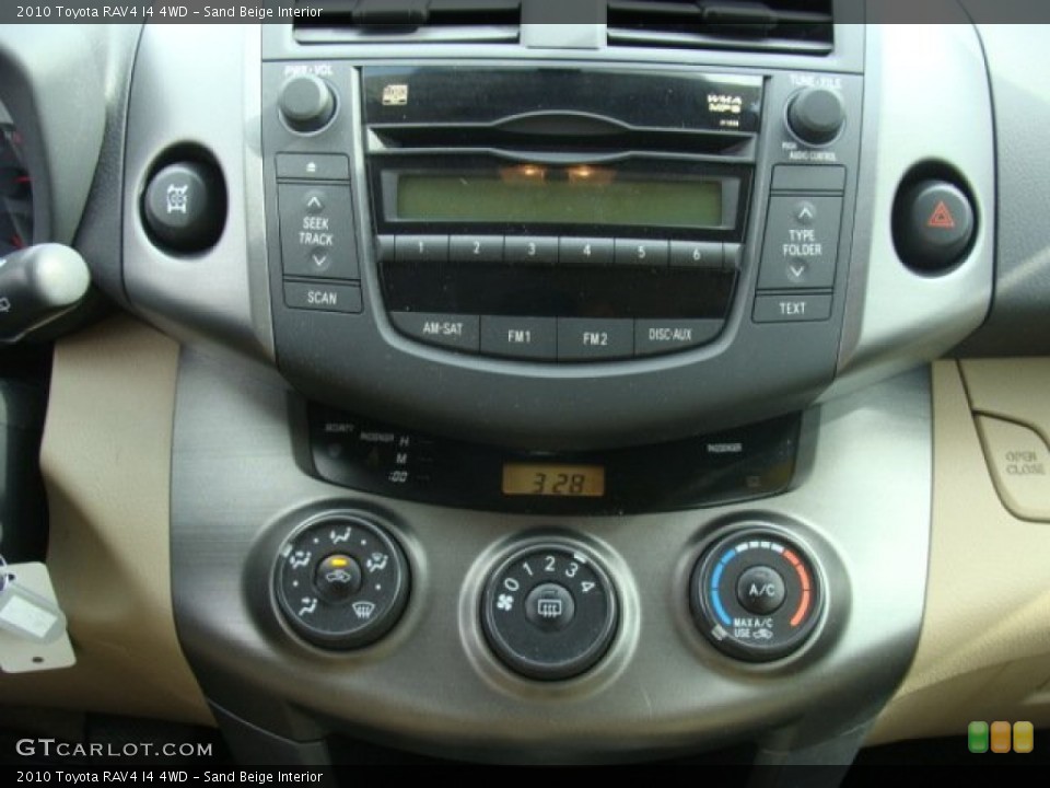 Sand Beige Interior Controls for the 2010 Toyota RAV4 I4 4WD #79822555