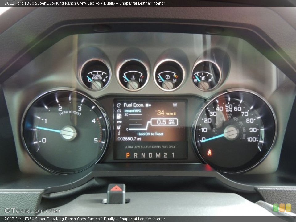 Chaparral Leather Interior Gauges for the 2012 Ford F350 Super Duty King Ranch Crew Cab 4x4 Dually #79824025