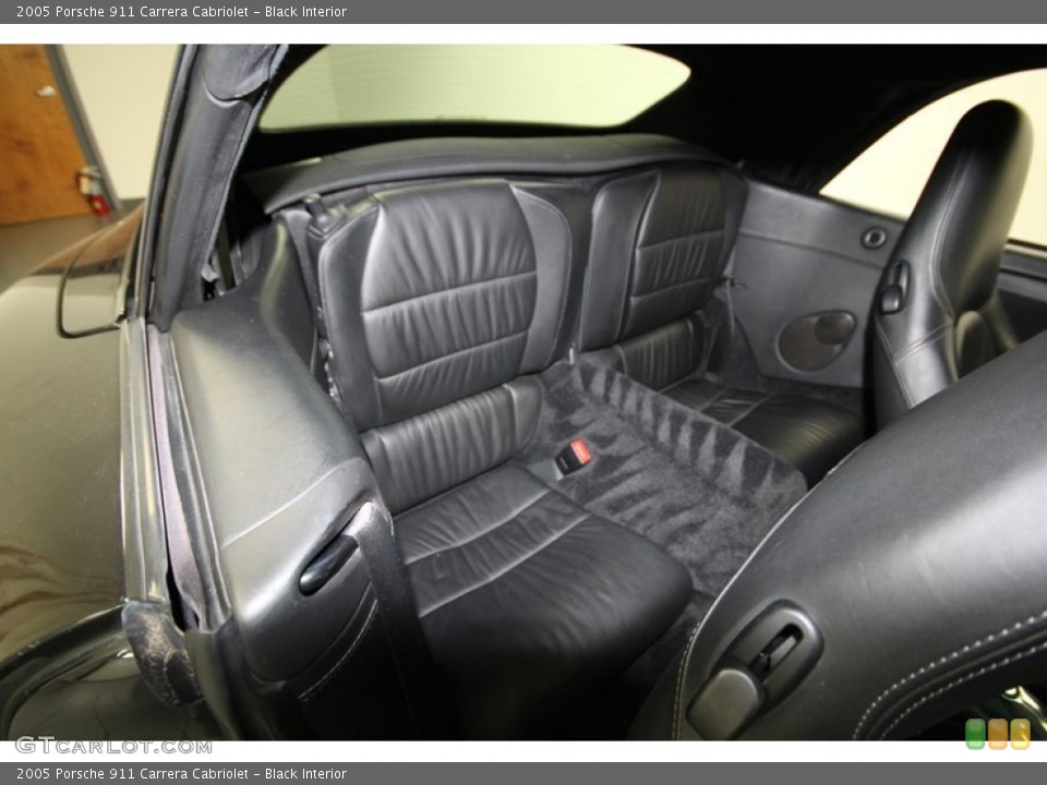Black Interior Rear Seat for the 2005 Porsche 911 Carrera Cabriolet #79825423