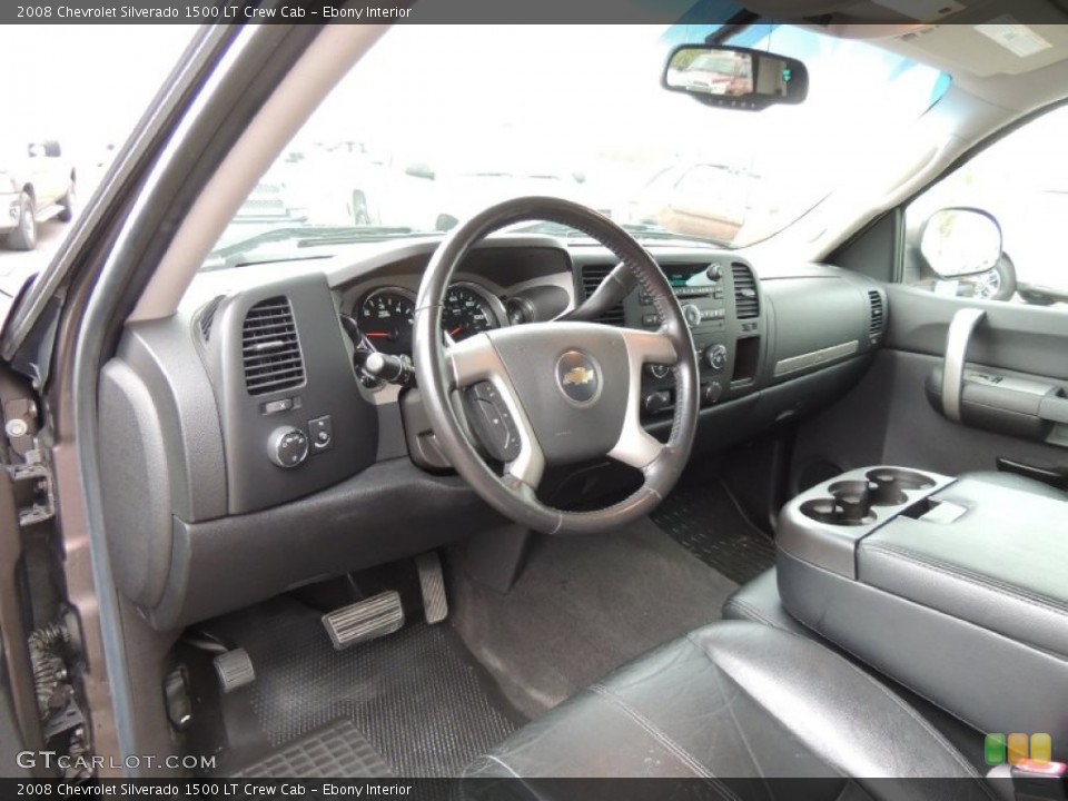 Ebony Interior Photo for the 2008 Chevrolet Silverado 1500 LT Crew Cab #79825657