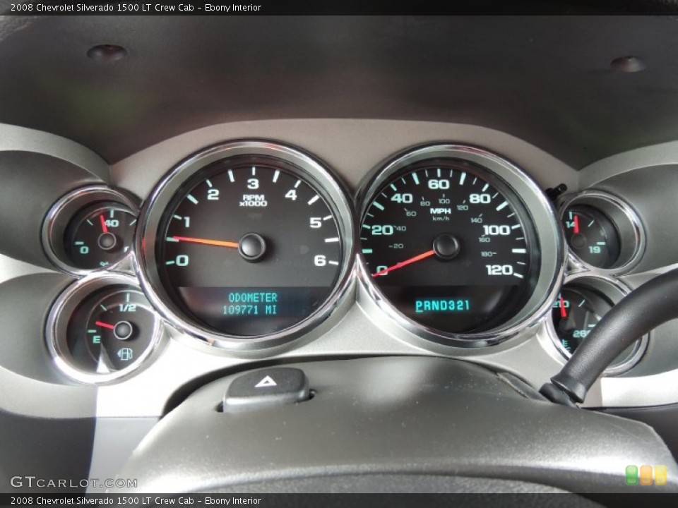 Ebony Interior Gauges for the 2008 Chevrolet Silverado 1500 LT Crew Cab #79825729