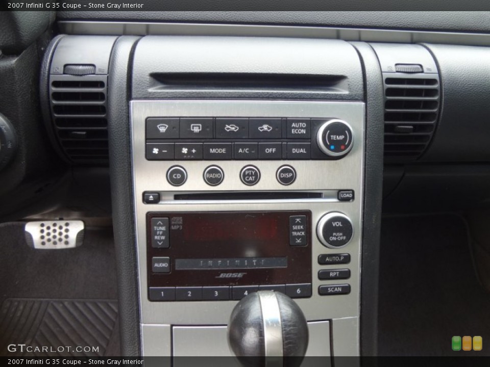 Stone Gray Interior Controls for the 2007 Infiniti G 35 Coupe #79826667