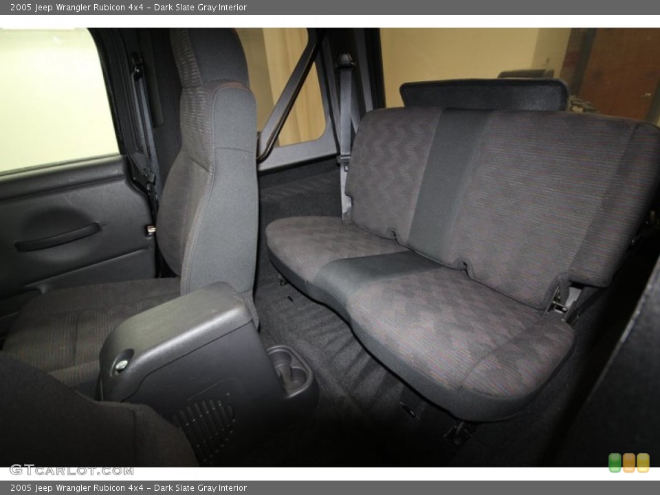 Dark Slate Gray Interior Rear Seat for the 2005 Jeep Wrangler Rubicon 4x4 #79827814