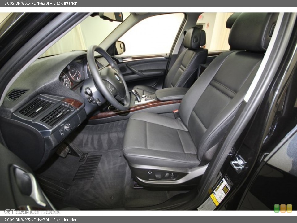 Black Interior Front Seat for the 2009 BMW X5 xDrive30i #79828342