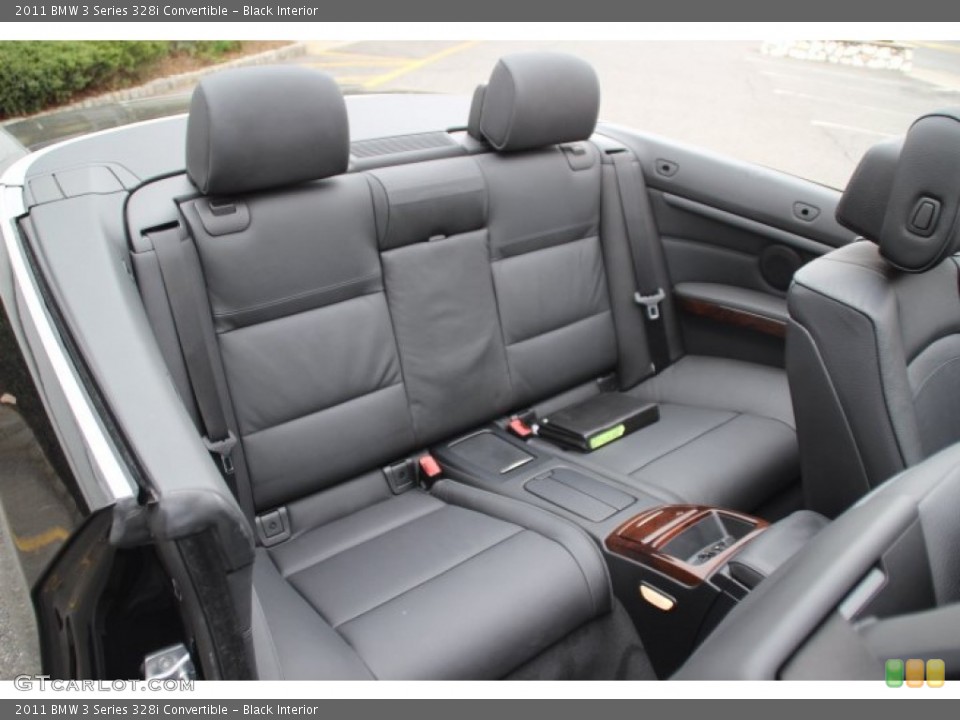 Black Interior Rear Seat for the 2011 BMW 3 Series 328i Convertible #79830530