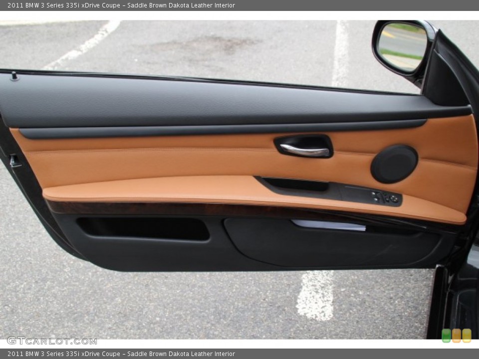 Saddle Brown Dakota Leather Interior Door Panel for the 2011 BMW 3 Series 335i xDrive Coupe #79830897