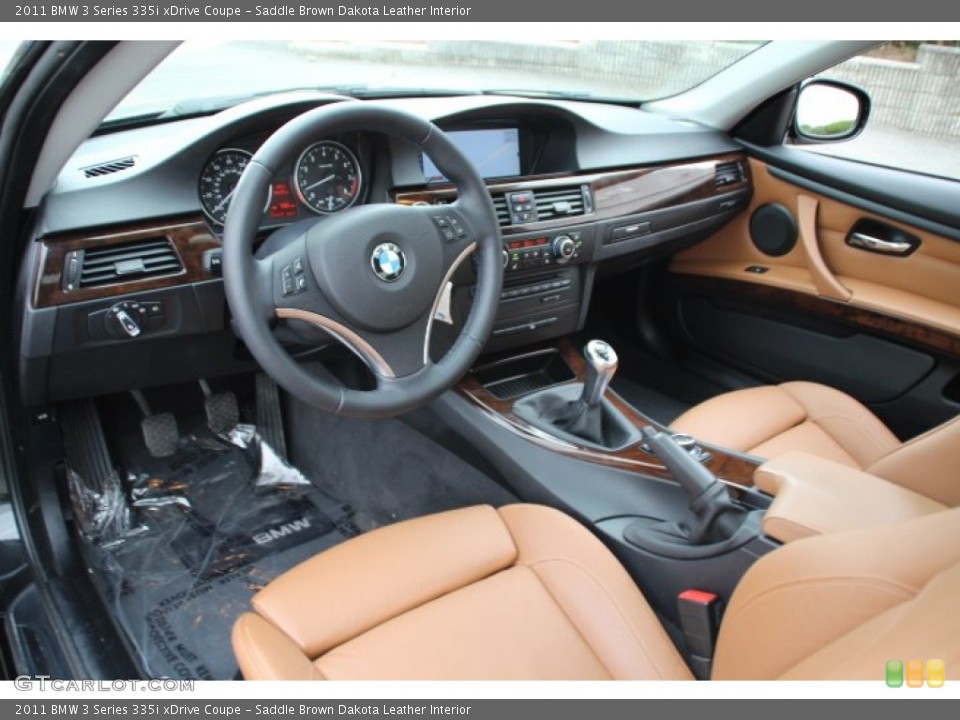 Saddle Brown Dakota Leather Interior Prime Interior for the 2011 BMW 3 Series 335i xDrive Coupe #79830919