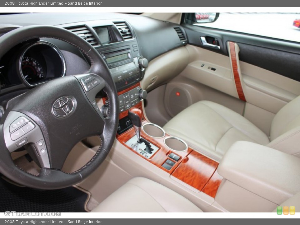 Sand Beige Interior Prime Interior for the 2008 Toyota Highlander Limited #79831979