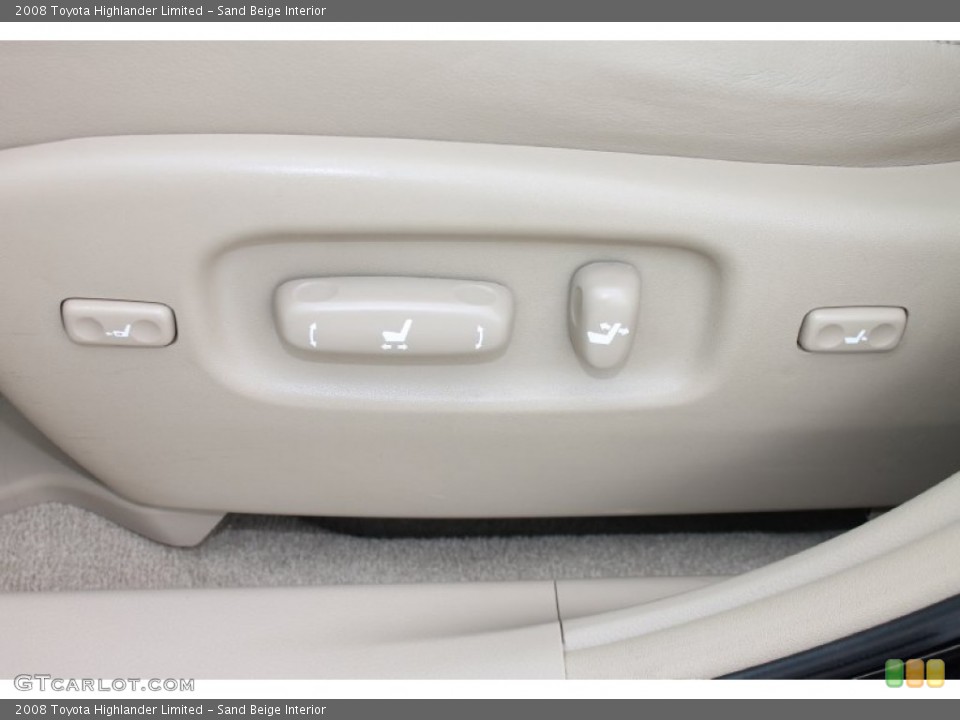Sand Beige Interior Controls for the 2008 Toyota Highlander Limited #79832020