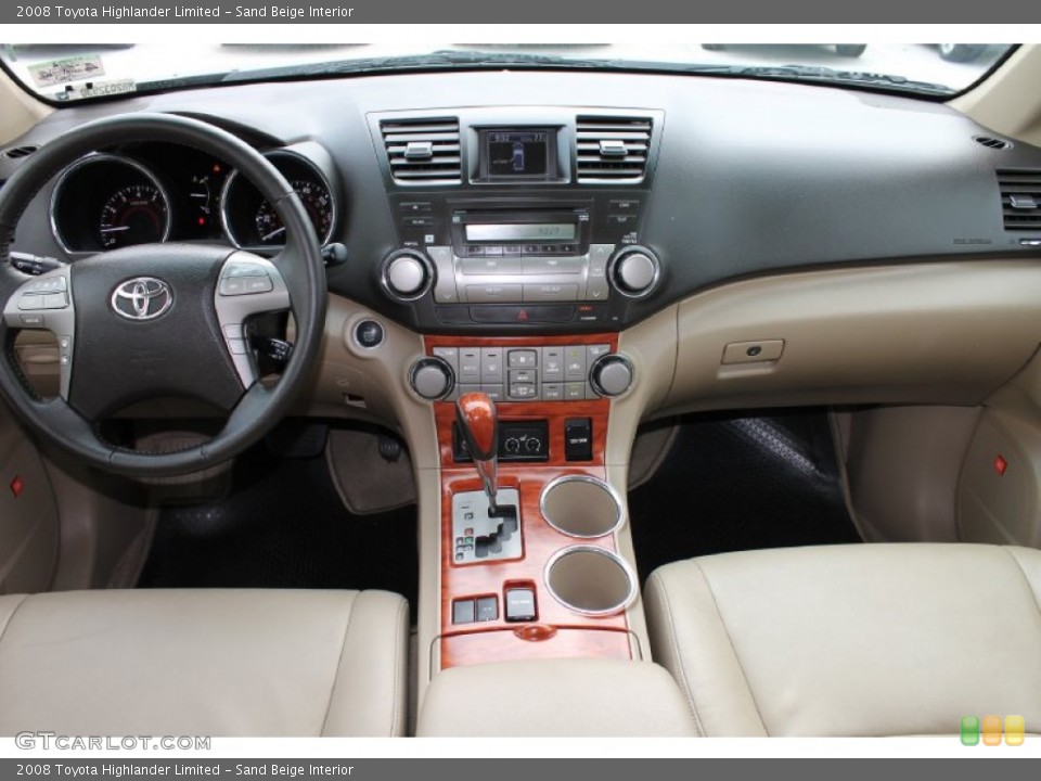 Sand Beige Interior Dashboard for the 2008 Toyota Highlander Limited #79832398