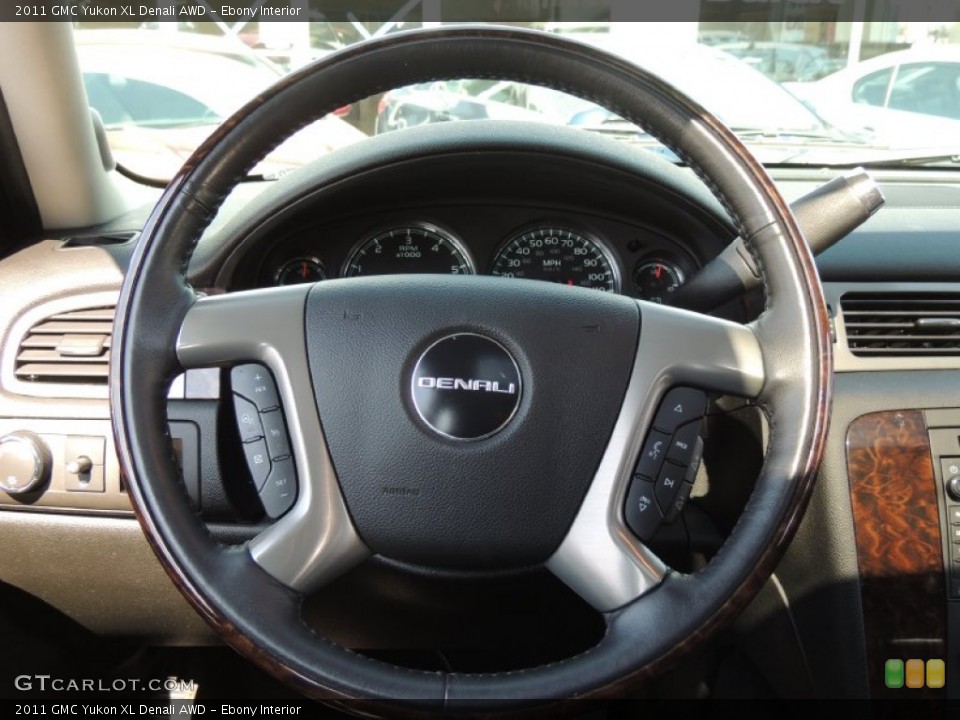 Ebony Interior Steering Wheel for the 2011 GMC Yukon XL Denali AWD #79833600