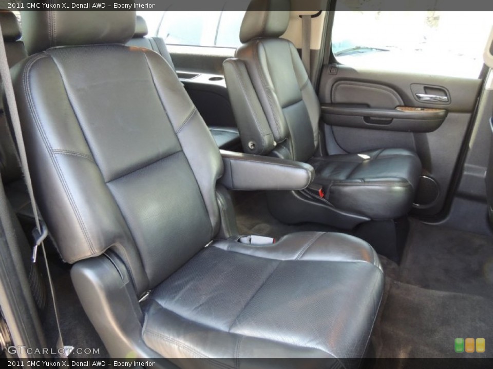 Ebony Interior Rear Seat for the 2011 GMC Yukon XL Denali AWD #79833731