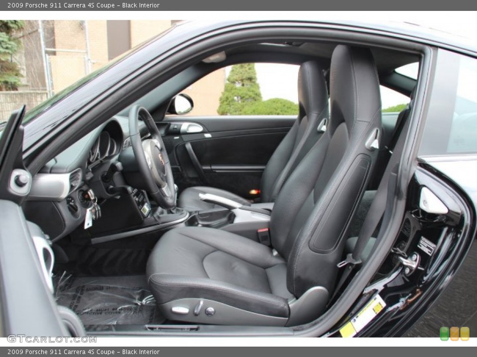 Black Interior Front Seat for the 2009 Porsche 911 Carrera 4S Coupe #79834310
