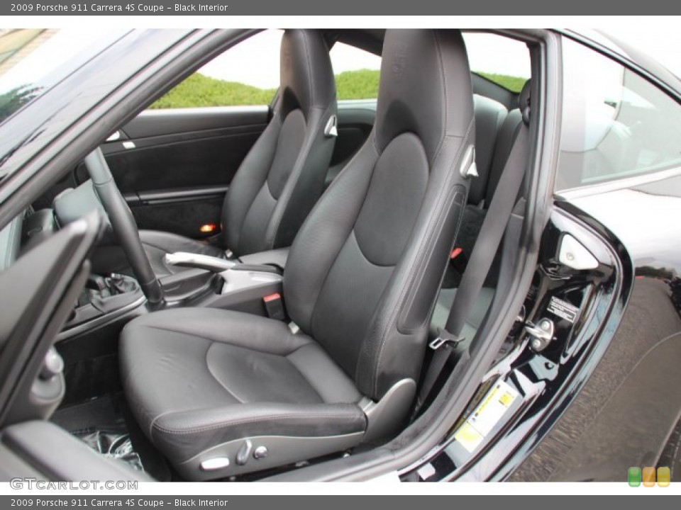 Black Interior Front Seat for the 2009 Porsche 911 Carrera 4S Coupe #79834327