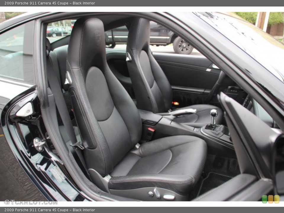 Black Interior Front Seat for the 2009 Porsche 911 Carrera 4S Coupe #79834546