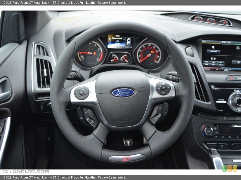 ST Charcoal Black Full-Leather Recaro Seats Interior Steering Wheel for the 2013 Ford Focus ST Hatchback #79835215