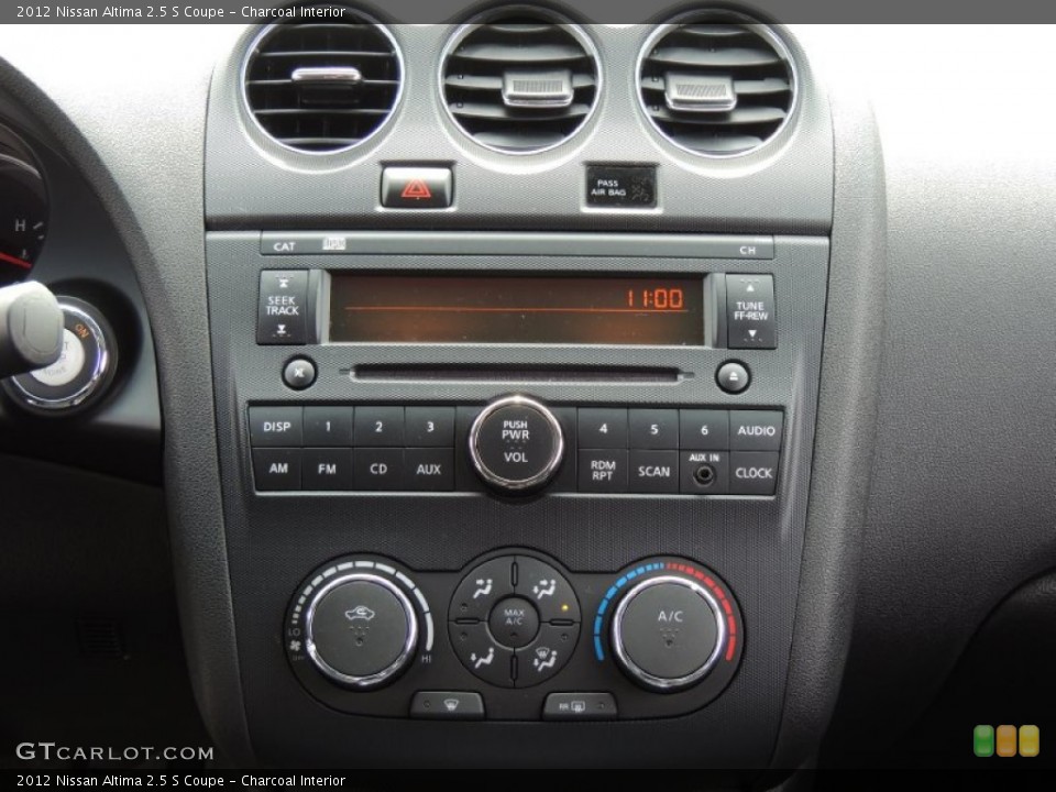 Charcoal Interior Controls for the 2012 Nissan Altima 2.5 S Coupe #79835905
