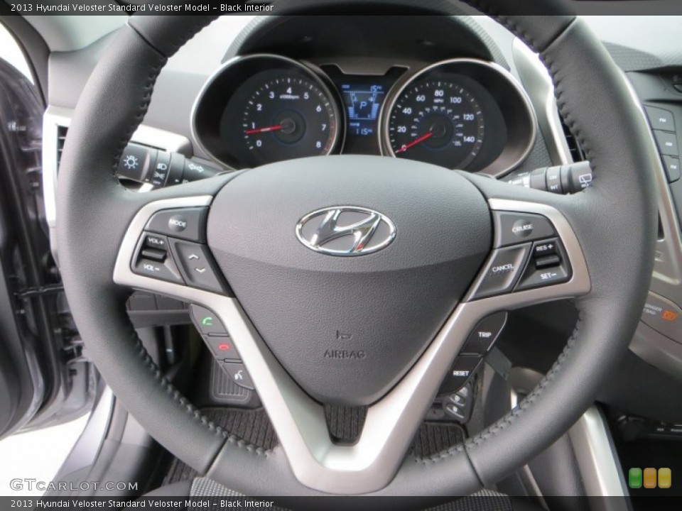 Black Interior Steering Wheel for the 2013 Hyundai Veloster  #79836017