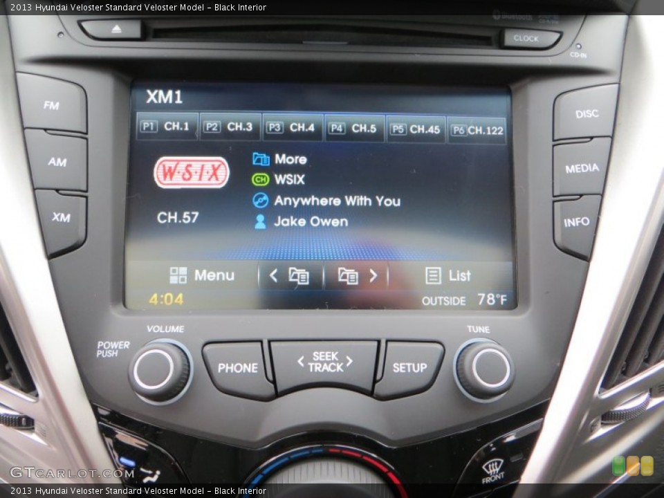 Black Interior Controls for the 2013 Hyundai Veloster  #79836580