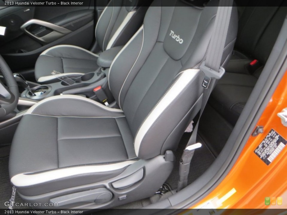 Black Interior Front Seat for the 2013 Hyundai Veloster Turbo #79837135