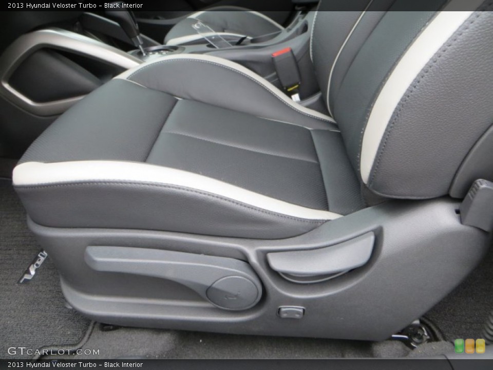 Black Interior Front Seat for the 2013 Hyundai Veloster Turbo #79837159