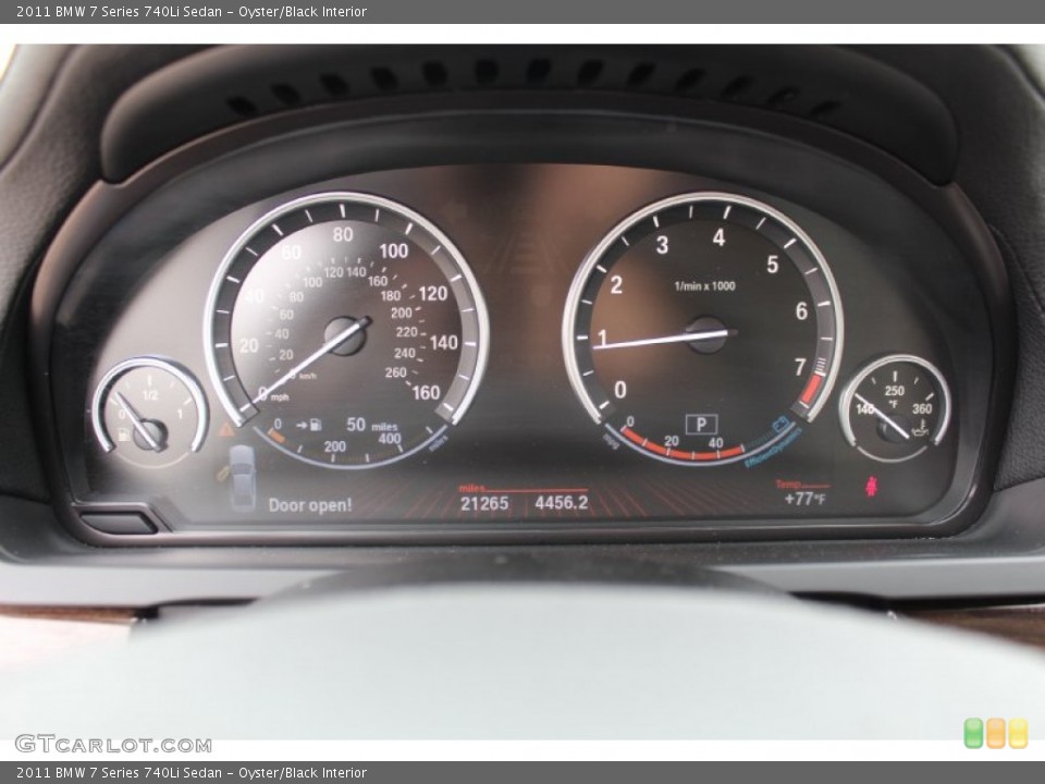Oyster/Black Interior Gauges for the 2011 BMW 7 Series 740Li Sedan #79845424
