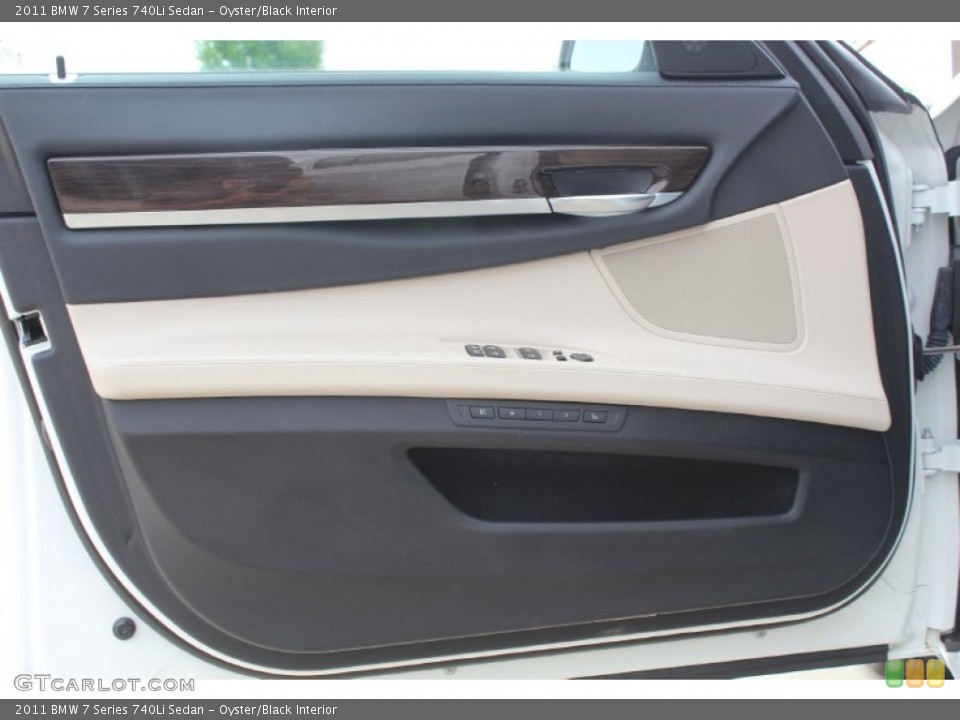 Oyster/Black Interior Door Panel for the 2011 BMW 7 Series 740Li Sedan #79845477