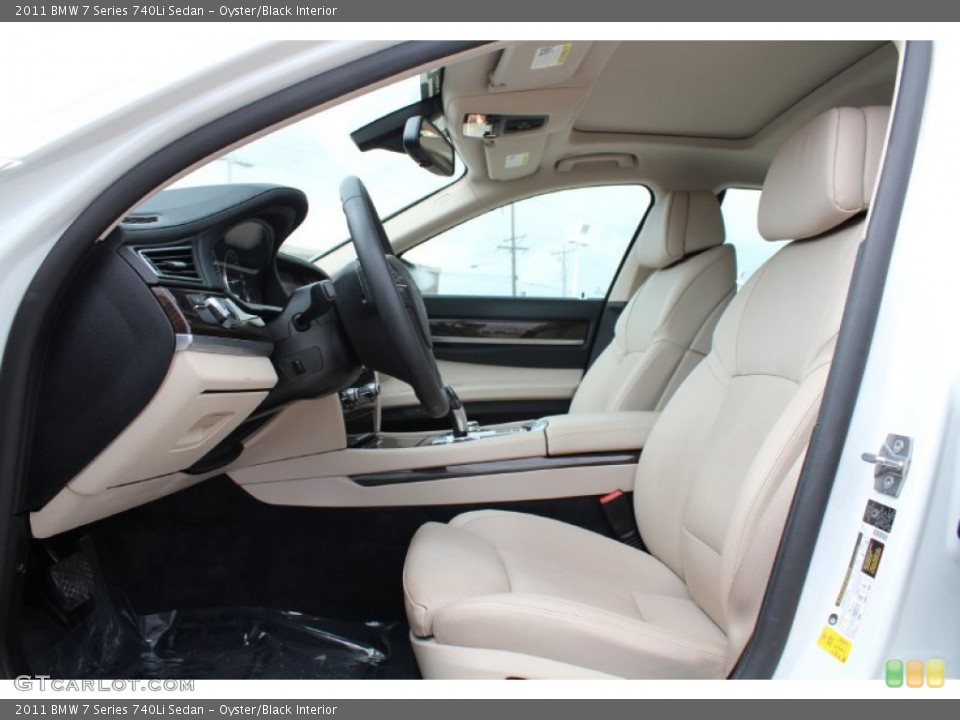 Oyster/Black Interior Photo for the 2011 BMW 7 Series 740Li Sedan #79845494