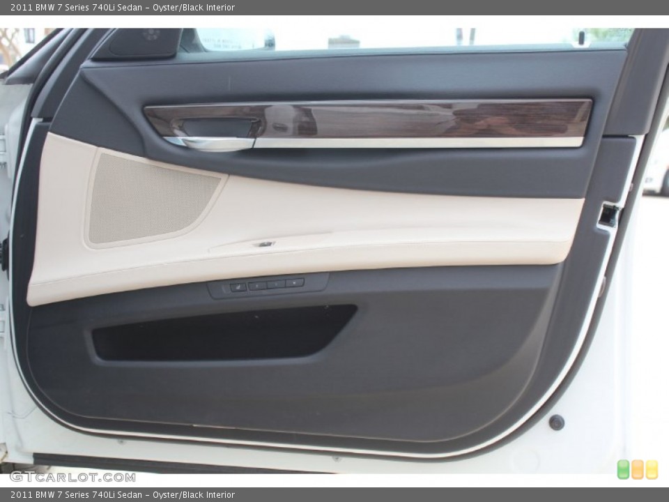 Oyster/Black Interior Door Panel for the 2011 BMW 7 Series 740Li Sedan #79845514