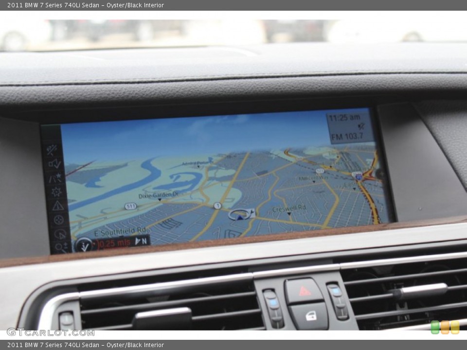 Oyster/Black Interior Navigation for the 2011 BMW 7 Series 740Li Sedan #79845661