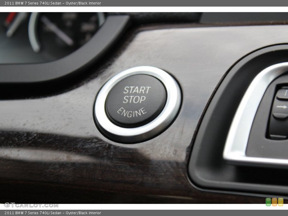 Oyster/Black Interior Controls for the 2011 BMW 7 Series 740Li Sedan #79845725