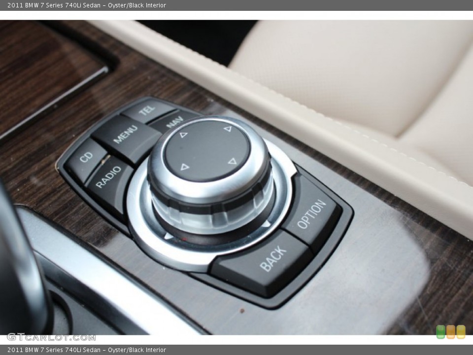 Oyster/Black Interior Controls for the 2011 BMW 7 Series 740Li Sedan #79845792