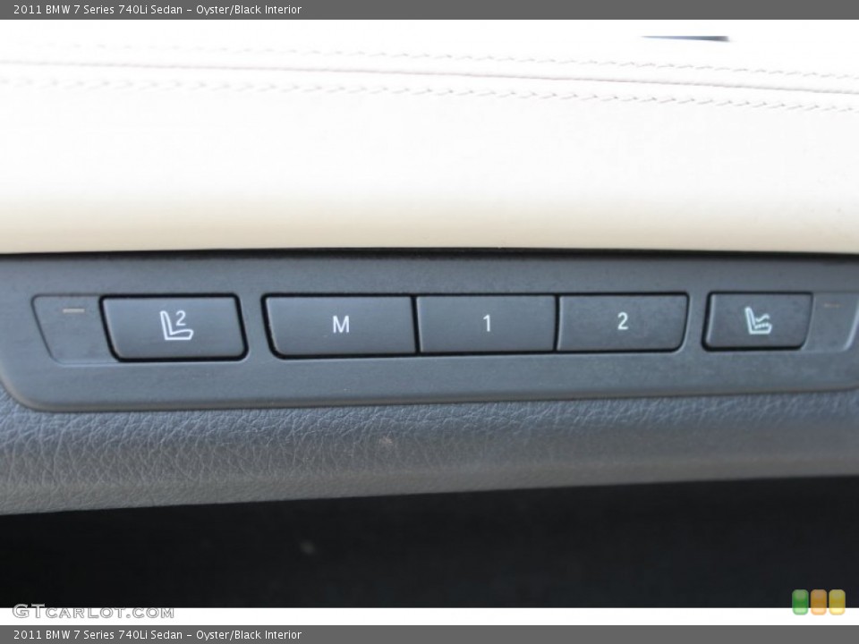 Oyster/Black Interior Controls for the 2011 BMW 7 Series 740Li Sedan #79845905