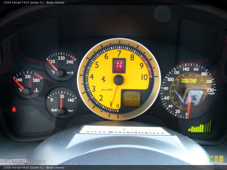 Beige Interior Gauges for the 2006 Ferrari F430 Spider F1 #79846348