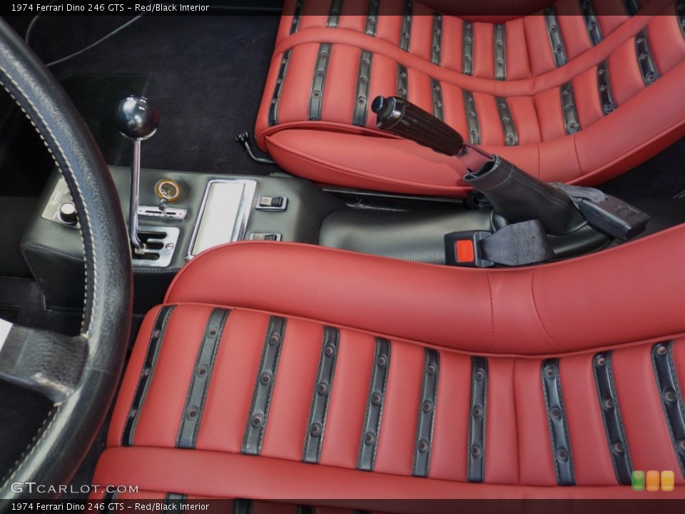 Red/Black Interior Controls for the 1974 Ferrari Dino 246 GTS #79848910