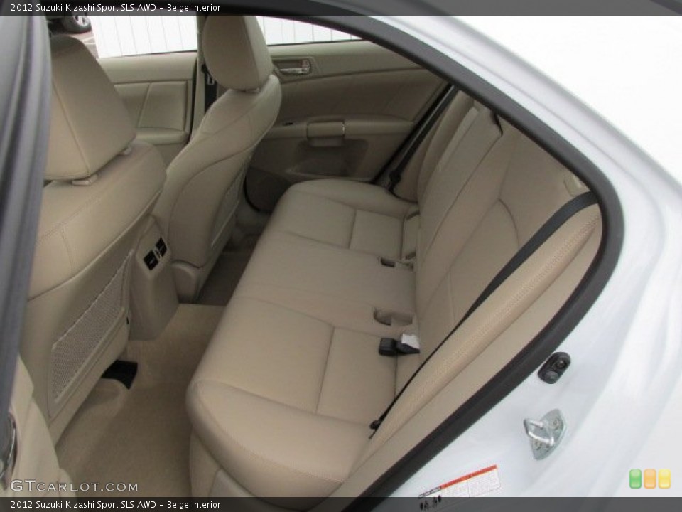 Beige Interior Rear Seat for the 2012 Suzuki Kizashi Sport SLS AWD #79849469
