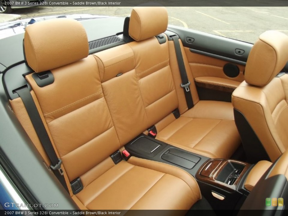 Saddle Brown/Black Interior Rear Seat for the 2007 BMW 3 Series 328i Convertible #79849546