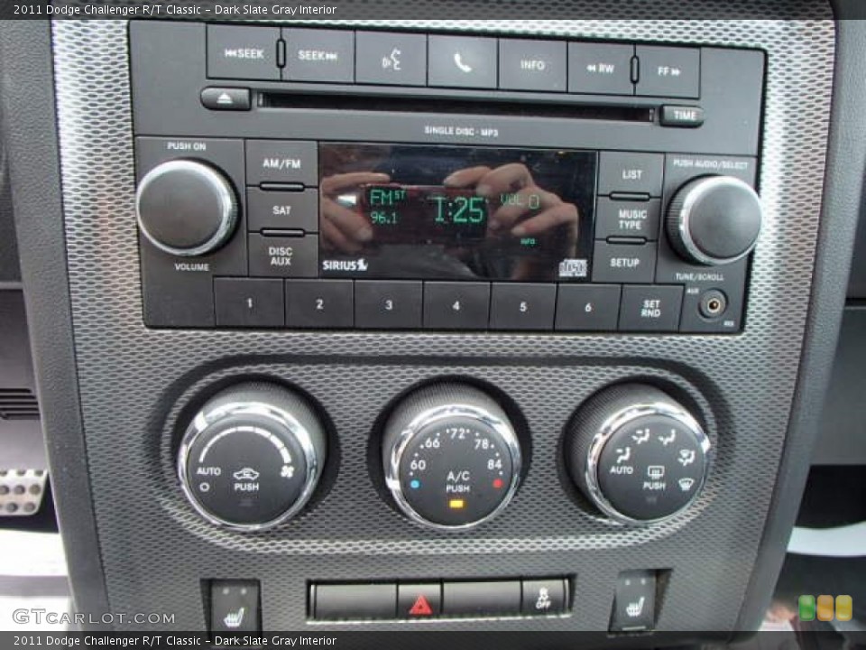 Dark Slate Gray Interior Controls for the 2011 Dodge Challenger R/T Classic #79850176