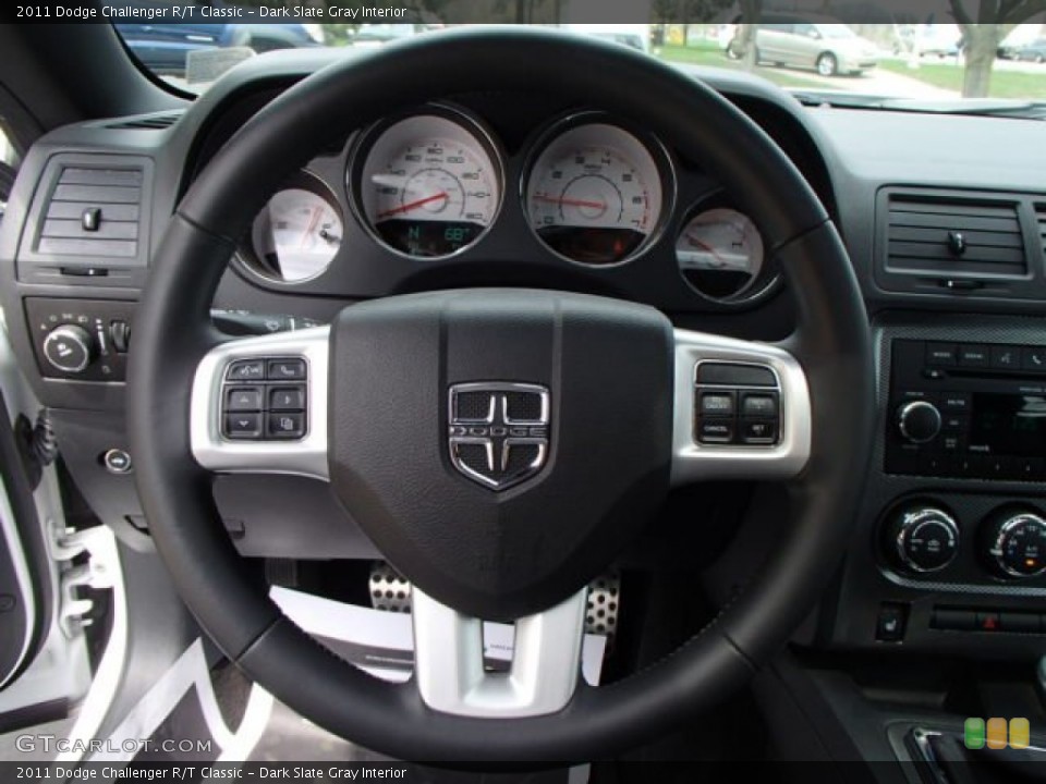 Dark Slate Gray Interior Steering Wheel for the 2011 Dodge Challenger R/T Classic #79850211