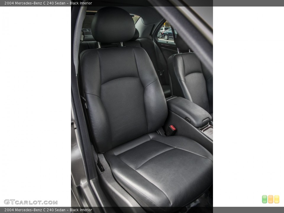 Black Interior Front Seat for the 2004 Mercedes-Benz C 240 Sedan #79850296