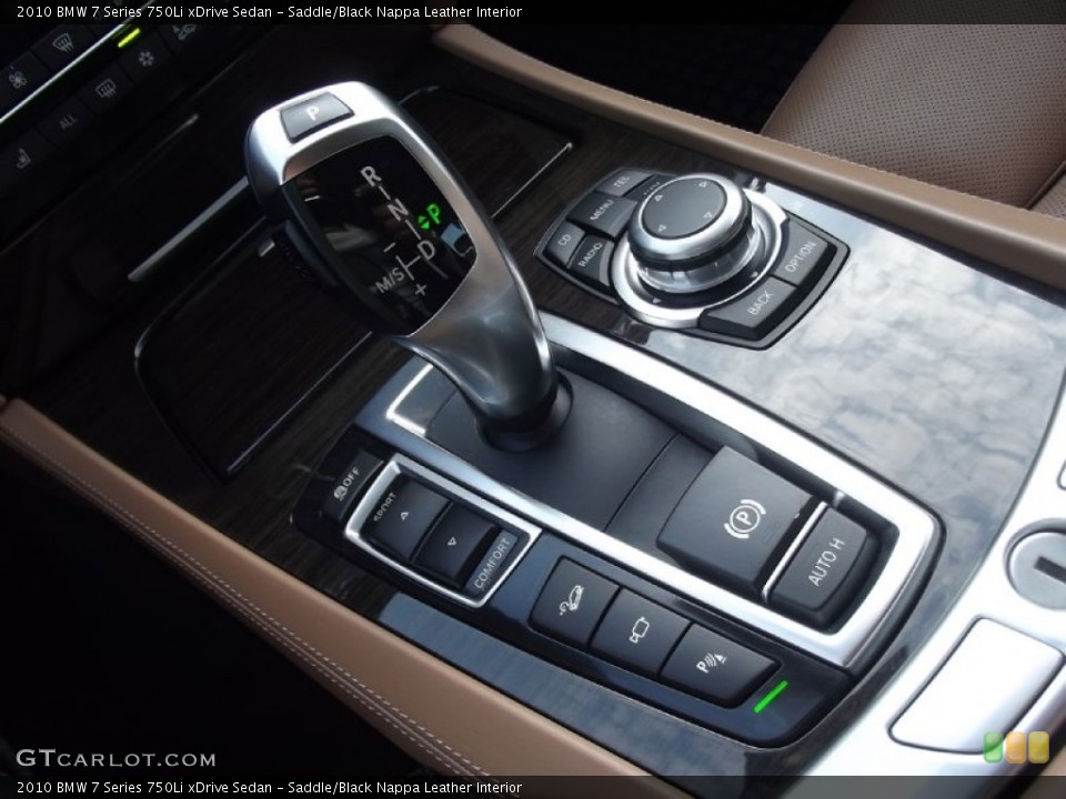 Saddle/Black Nappa Leather Interior Transmission for the 2010 BMW 7 Series 750Li xDrive Sedan #79851546